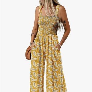 Yellow Paisley Jumpsuit